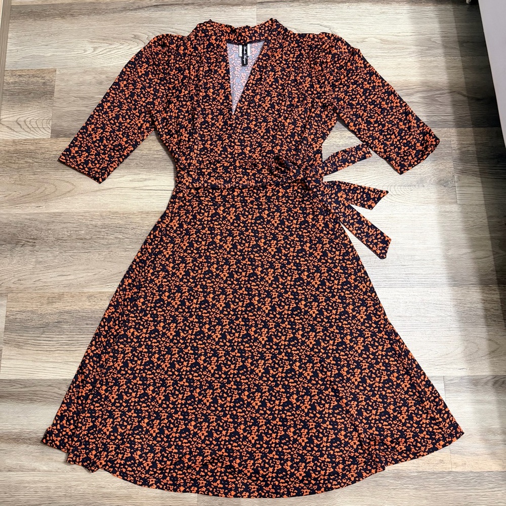 Chic Long Sleeve Floral Dress